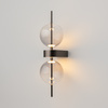 Nowoczesny kinkiet szklane dymione dwie kule LED 3000K Double Moon MOD478WL-L8B3K Maytoni