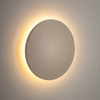 Okrągły płaski kinkiet w kolorze beżowym podświetlający elewacje 18cm IP65 3000K ARIA LED M Nowodvorski 11566