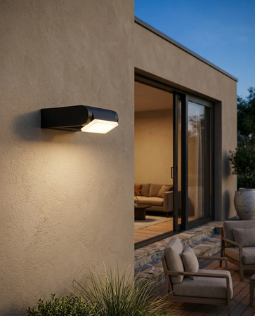 Czarny, ruchomy kinkiet elewacyjny LED IP54 NOVARA Kaja Lighting K-8260