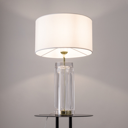 Duża lampa stołowa 52cm ze szklaną podstawą Muse MOD304TL-01G Maytoni