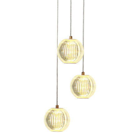 Lampa wisząca Brillant 3 złota LED CCT Light Prestige LP-3303/3P GD
