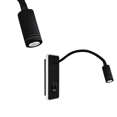 Kinkiet BASE BLACK port USB Milagro ML63500