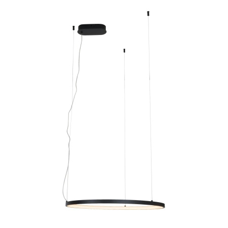 Lampa wisząca czarny pierścień 60cm z trójpunktowym mocowaniem  LED 3000K Visual Hor 24W Maxlight P0656
