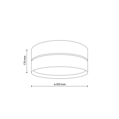 Lampa sufitowa plafon 45cm z rafii 4xE27 CALMA Tk Lighting 11598