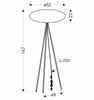 Lampa podłogowa trzy nogi z abażurem kremowym latte 52 cm CAFEE w stylu skandynawskim E27 Candellux Studio 51-42033