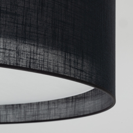 Czarny plafon z tkaniny o średnicy 77cm LARGO BLACK 6XE27 Tk Lighting 11700
