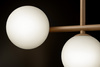 Beżowa lampa sufitowa z białymi kloszami ARDI Kaja Lighting K-5840