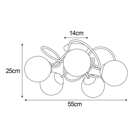 Lampa sufitowa FLORO Kaja K-5127