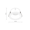 Białe okragłe podtynkowe oczko sufitowe IP65 OPTI WHITE 1xGU10 Tk Lighting 10578