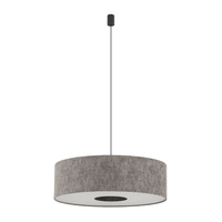 Lampa wisząca o średnicy 65cm z abażurem w kolorze jedwabistego grafitu 1xE27 LAGO L Nowodvorski 11675