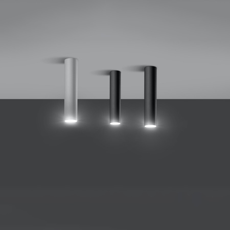 Lampa sufitowa, oprawa LAGOS 30 metalowa biała Sollux Lighting SL.0435
