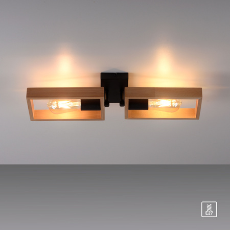 Lampa sufitowa drewniana FRANKY 2xE27 Just Light 15657-18