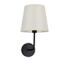 PASTERI LAMPA KINKIET CZARNY MATOWY 1X40 E14 ABAŻUR BEŻOWY Candellux 21-01344