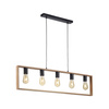 Lampa wisząca drewniana ramka na pięć żarówek RANKY 5xE27 Just Light 15653-18