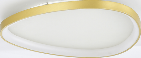Owalny złoty plafon sufitowy LED LIRIA od Zuma Line MS756160 sterowany pilotem
