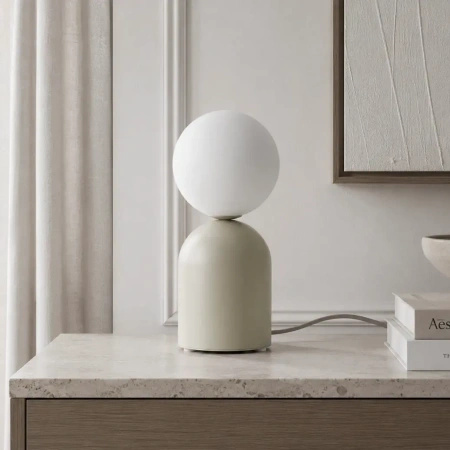 Kaszmirowa lampka stołowa na komodę z kulką KONI Kaja Lighting K-5971