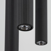 Lampa wisząca dziesięć cienkich ryflowanych rurek FERRO BLACK 10XG9 KOŁO Tk Lighting 11492