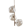 Lampa wisząca w kolorze beżowym z trzema bursztynowymi ciekawymi kloszami LAVA SABIA 3XG9 Tk Lighting 11107
