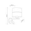 Kinkiet CALMA w kolorze sabia 1XE27+G9 Tk Lighting 11600