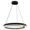 Lampa wisząca Plum Triangle 60 cm czarno-transparentna LED CCT Light Prestige LP-0407/1P M BK Triangle