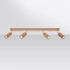 Lampa sufitowa oprawa ZEKE 4 dąb Sollux Lighting SL.1031