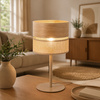 Lampka nocna DORMA WOOD JUTA jasne drewno 1xE27 Tk Lighting 16227