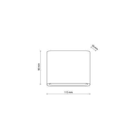 Płaski kinkiet na elewacje w kolorze szraym światło góra-dół 3000K ARWENA S GRAY IP54 Tk Lighting 18082