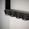 Czarna półka z płytą w kolorze dębu KS-43 KEY HANGER z serii KAJA HOME