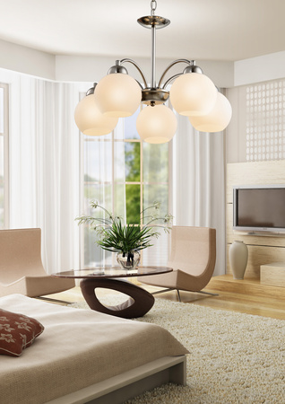 TOBAGO LAMPA WISZĄCA 5X60W E27 SATYNA Candellux 35-25463