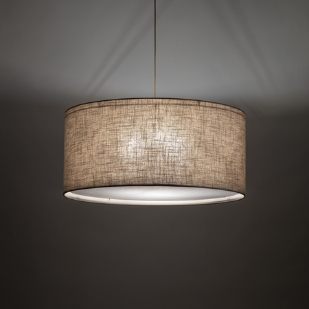 Lampa wisząca duży abażur z lnu o średnicy 77cm LARGO LINEN 3XE27 Tk Lighting 11485
