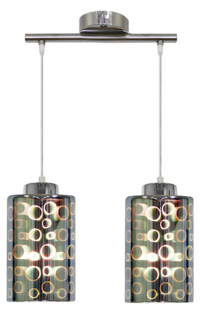 NOCTURNO LAMPA WISZĄCA 2X40W E27 CHROM Candellux 32-57693