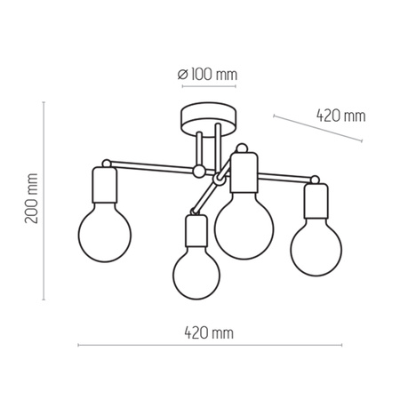 Lampa sufitowa RETRO TK Lighting 1904