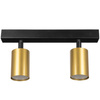 Lampa sufitowa Hudson 2xGU10 Czarno-Złoty Milagro MLP0258