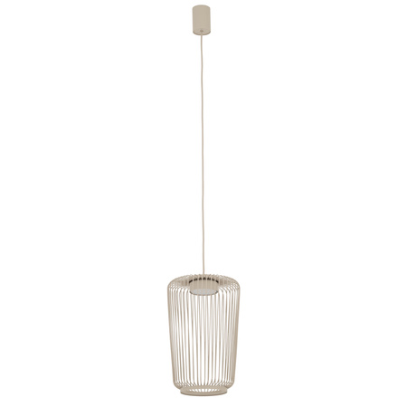 Lampa wisząca druciana z wysokim cylindrycznym beżowym kloszem 1xGX53 KENAI B Nowodvorski 12222