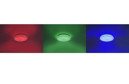 Lampa sufitowa plafon JUPI LED RGBW Leuchten Direkt 14742-16 sterowany pilotem kolory funkcja smart