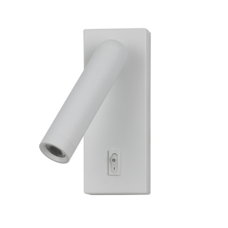 Kinkiet z przełącznikiem Nova biały LED 3000K Italux WL-46376-1-WH