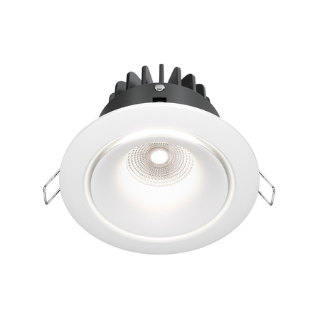 Białe oczko podtynkowe 9,8cm LED 4000K Yin DL031-L12W4K-W Maytoni
