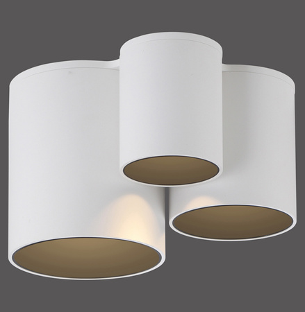 LAMPA SUFITOWA trzy metalowe białe tuby LED 2700K PURE POINT Paul Neuhaus 6750-16