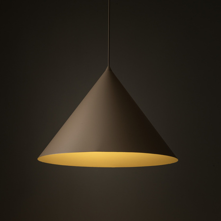 Lampa wisząca duży stożek 50cm w kolorze beżowym na żarówkę E27 CONO XL SABIA 1xE27 Tk Lighting 10622