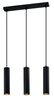 Tubo lampa wisząca czarny 3x25w gu10 klosz 25cm czarny Candellux 33-79091