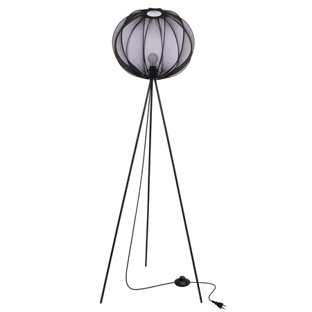 Lampa podłogowa na trójnogu abażur mist 52 czarny kula MELLOW  1xE27 Candellux Studio 51-41944