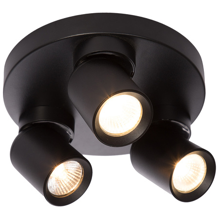 Plafon Pointa czarny 3xGU10 Light Prestige LP-6398/3C Round BK