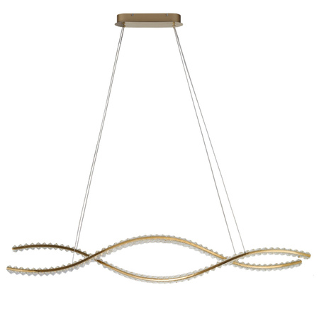 Lampa wisząca fala ze szklanymi kryształkami SPARK WAVES PENDANT 120 CCT DIMM GO + REMOTE CONTROL AZZARDO AZ6563 sterowana pilotem