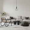 Lampa wisząca Stabla 1xE27 Italux PND-30084-1-BK-SG