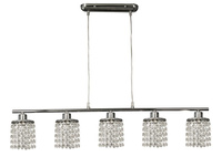 ROYAL LAMPA WISZĄCA 5X40W G9 CHROM+KRYSZTAŁKI Candellux 35-28115