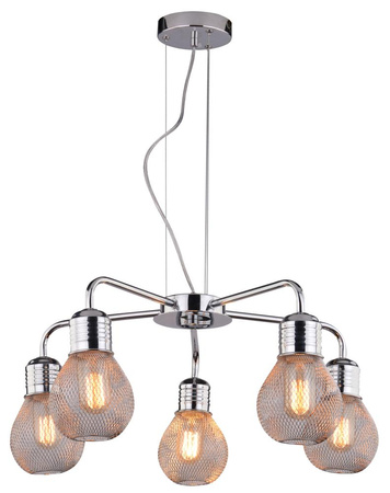 GLIVA LAMPA WISZĄCA 5X60W E27 CHROM (BEZ ŻARÓWEK) Candellux 35-58669