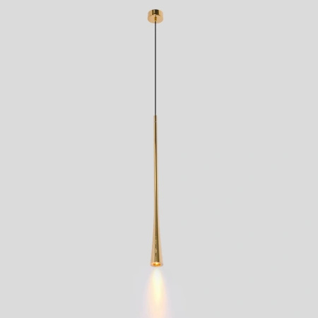 Złota smukła lampa wisząca Elysia LED 3000K PL0121-GD Yaskr
