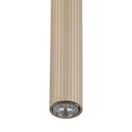 Lampa wisząca cienka ryflowana rurka FERRO SABIA CHAMPAGNE 750 1xG9 Tk Lighting 11424