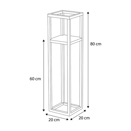Duży, metalowy, czarny kwietnik KS-03 KWIETNIK L z serii KAJA HOME