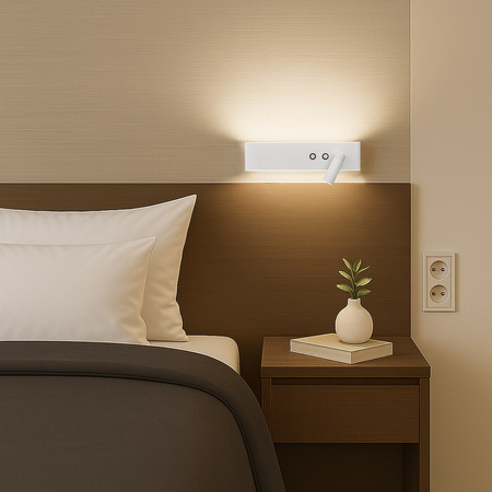 Kinkiet Resort prawy 10W + 3W LED 4000K Biały Milagro ML1569